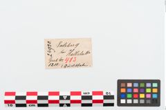 Etiketten zu Bronzegürtelhaken (NHMW-PRAE-024920)